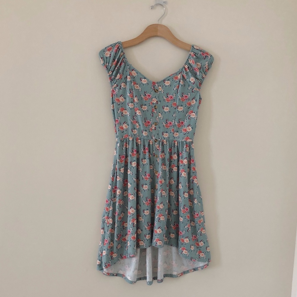 Mint Green Floral Dress